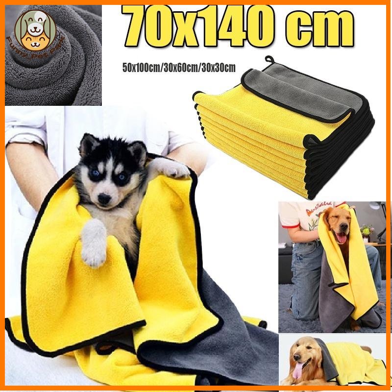 Large Pet Dog Super Absorbent Bath Towel Cat Quick-drying Microfiber Towel Pet Grooming Supplies Accessories